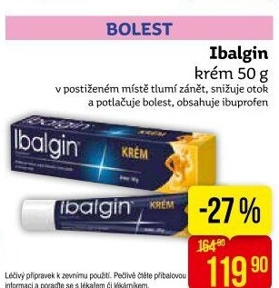 Krém proti bolesti Ibalgin