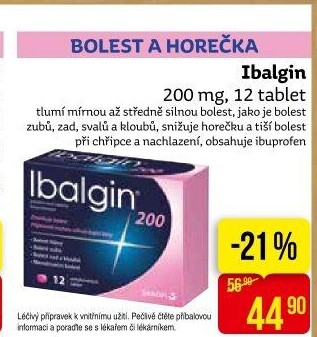 Tablety proti bolesti 200 Ibalgin