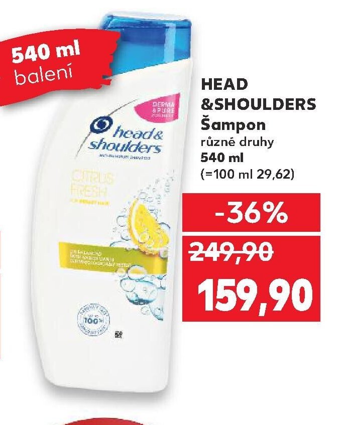 HEAD & SHOULDERS Šampon různé druhy 540 ml