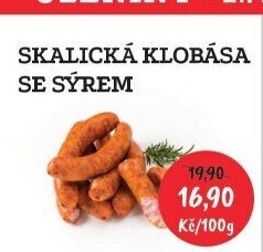 Skalická klobása se sýrem