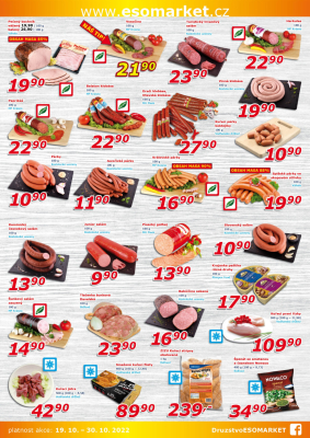 akční leták ESO MARKET 19.10.2022-30.10.2022