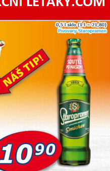 Pivo světlé výčepní 10° Smíchov Staropramen