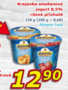 Jogurt smetanový ochucený Krajanka