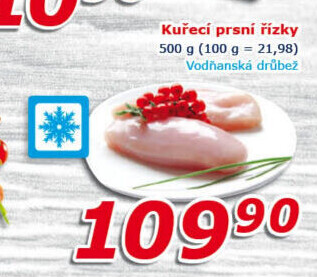 Kuřecí prsní řízky mražené Vodňanské kuře