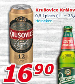 Pivo světlé Královský ležák 12° Krušovice