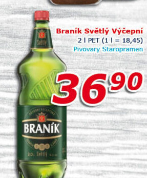 Pivo světlé výčepní 10° Braník