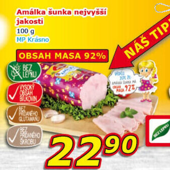 Šunka Amálka nejvyšší jakosti Krásno