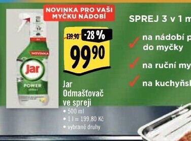 Čistič na nádobí a kuchyně ve spreji Power Jar