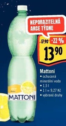 Ochucená voda Mattoni