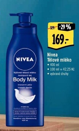 Tělová mléka Nivea