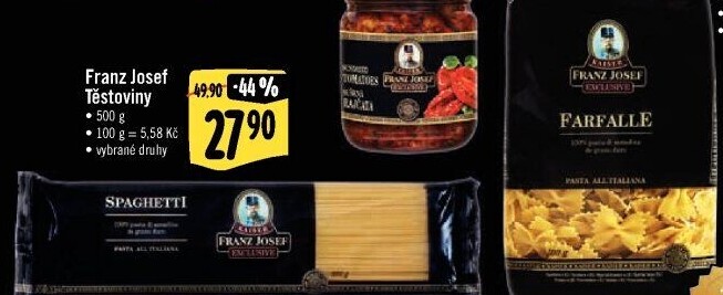 Těstoviny semolinové Exclusive Franz Josef Kaiser