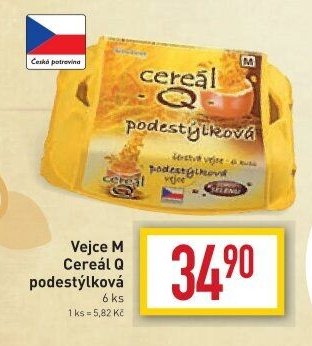 Vejce M Cereál Q podestýlková 6 ks