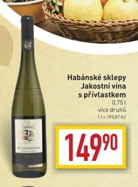 Habánské sklepy Jakostní vína s přívlastkem