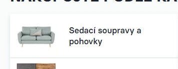 Sedací soupravy a pohovky