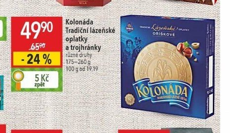Kolonáda Tradiční lázeňské oplatky a trojhránky
