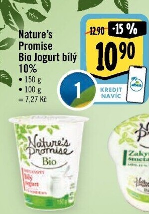 Bílý jogurt 10% Bio Nature'