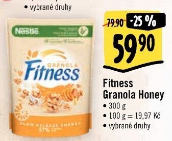 Cereálie Fitness granola Nestlé