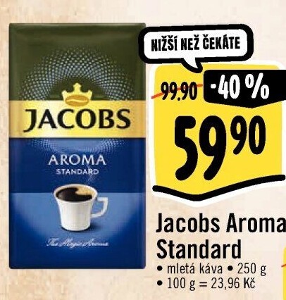 Mletá káva Jacobs Aroma Standard