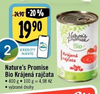 Rajčata krájená bio Nature'