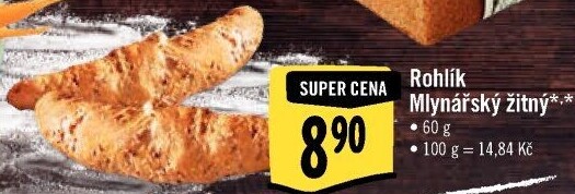 Rohlík Mlynářský žitný Albert