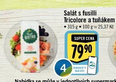 Salát fusilli s tuňákem Albert Fresh Bistro