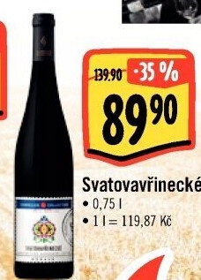 Víno Svatovavřinecké Sommelier Collection