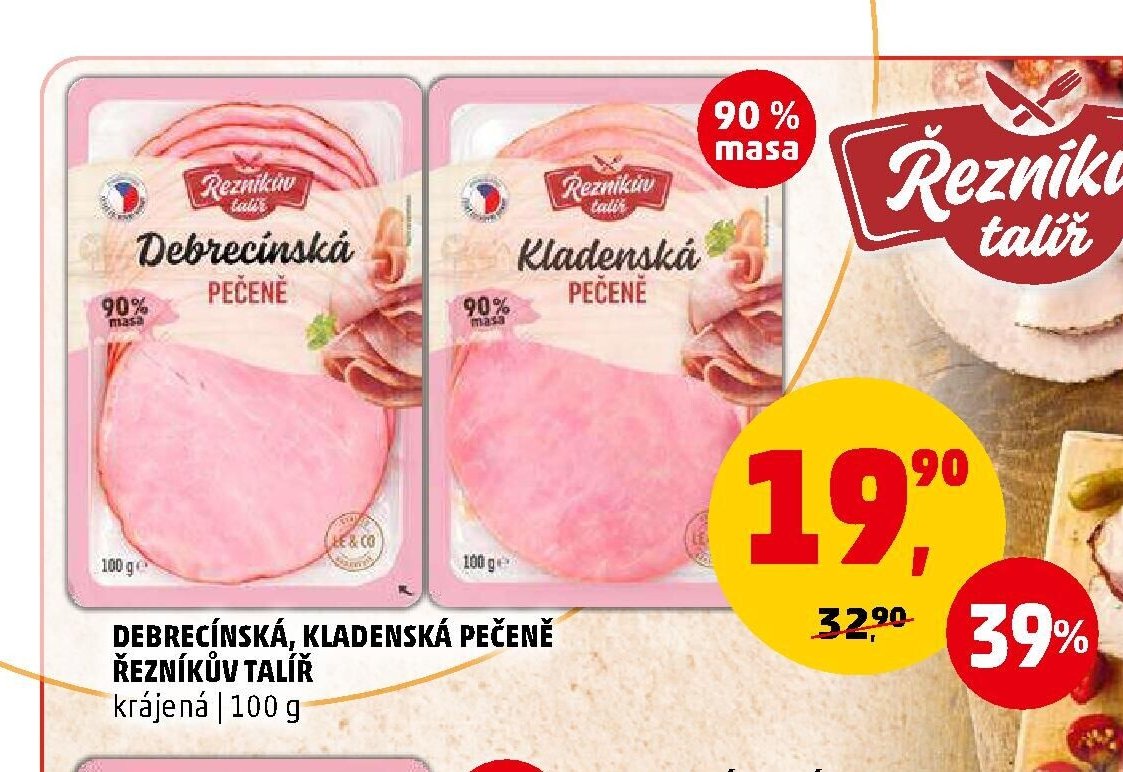 Debrecínská pečeně a Kladenská pečeně Řezníkův talíř