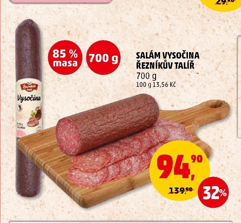 Salám Vysočina Řezníkův talíř