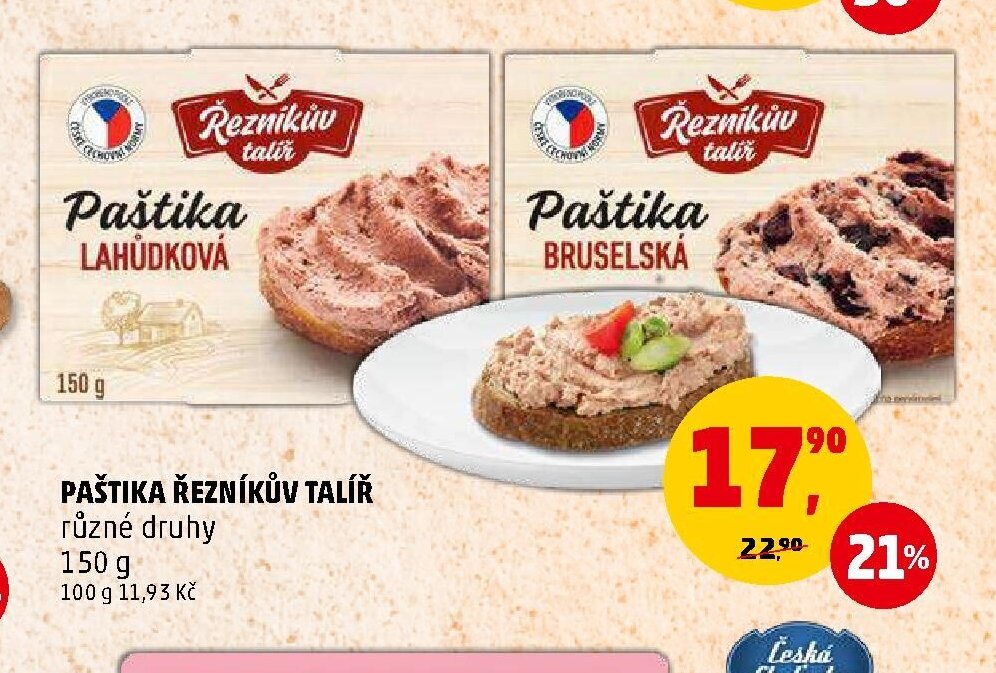 Paštika Řezníkův talíř (lahůdková, bruselská)