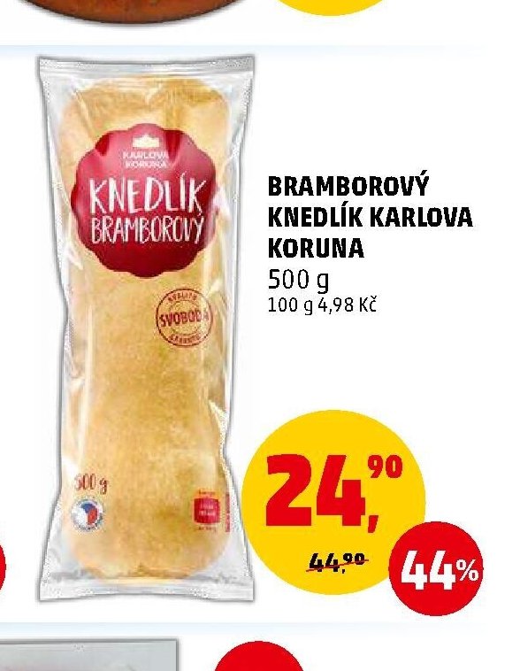 Bramborový knedlík Karlova koruna
