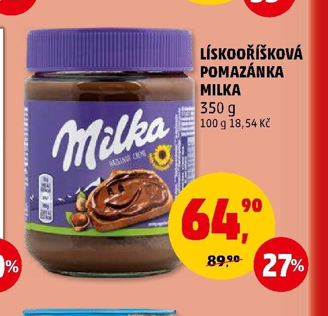 LÍSKOOŘÍŠKOVÁ POMAZÁNKA MILKA 350 g