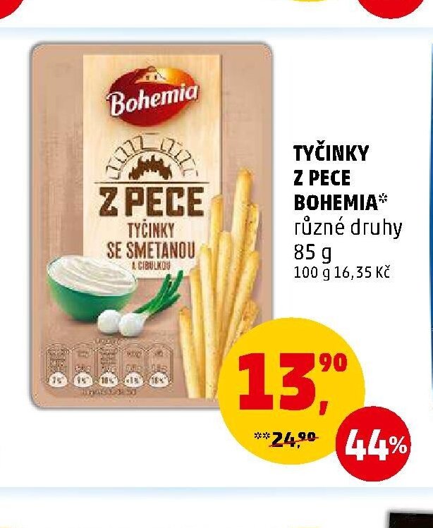 Tyčinky z pece Bohemia