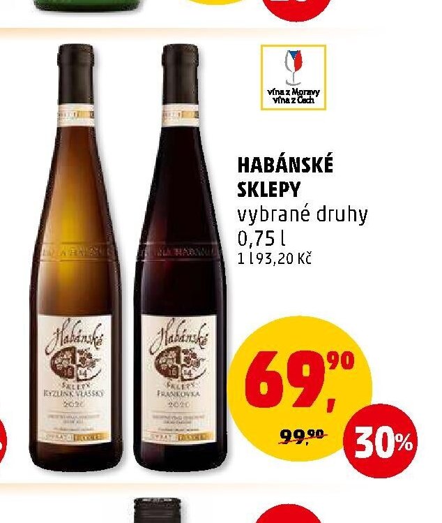 HABÁNSKÉ SKLEPY vybrané druhy 0,75 l