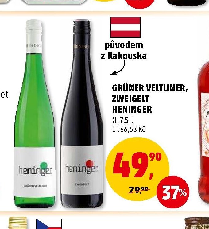 GRÜNER VELTLINER, ZWEIGELT HENINGER 0,75 l