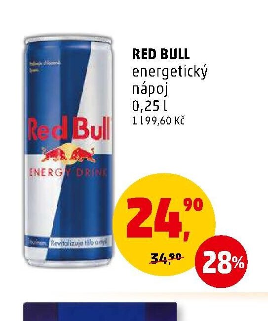 Red Bull energetický nápoj