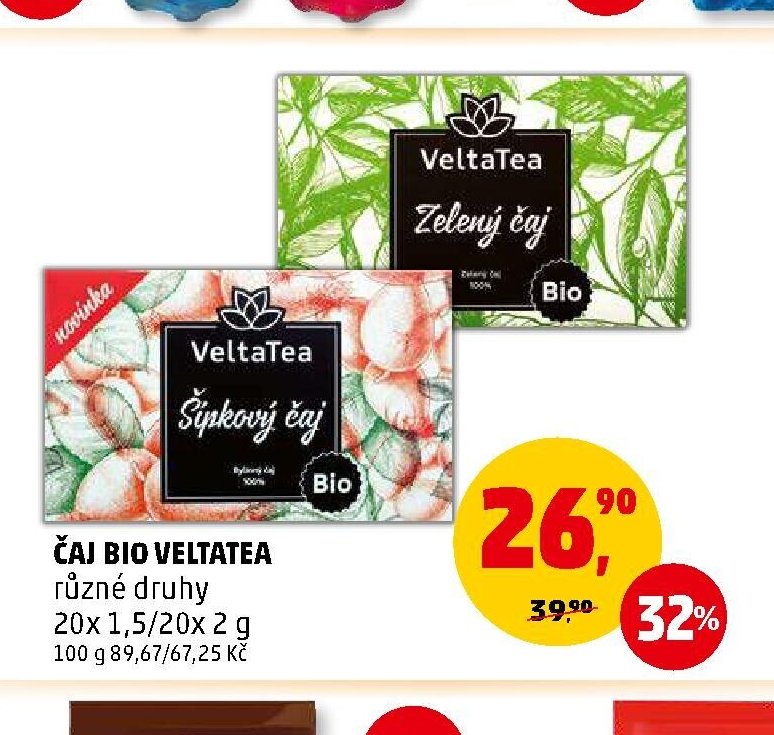Čaj Bio Veltatea různé druhy