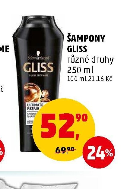 ŠAMPONY GLISS různé druhy