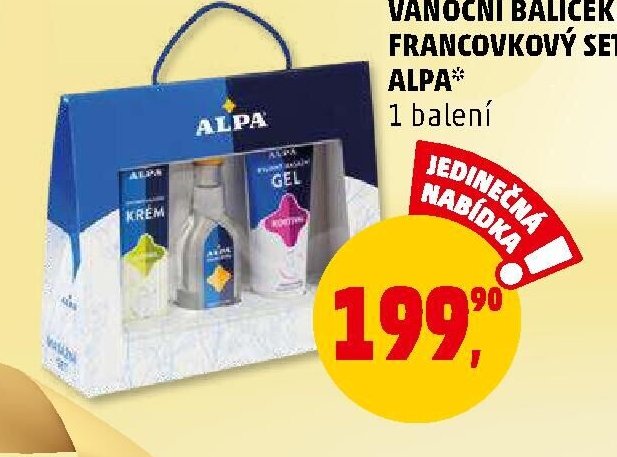 VÁNOČNÍ BALÍČEK FRANCOVKOVÝ SET ALPA