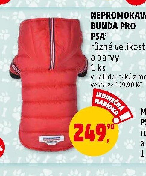 Nepromokavá bunda pro psa