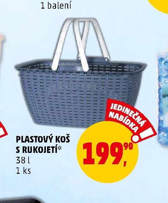 PLASTOVÝ KOŠ S RUKOJETÍ 38 l