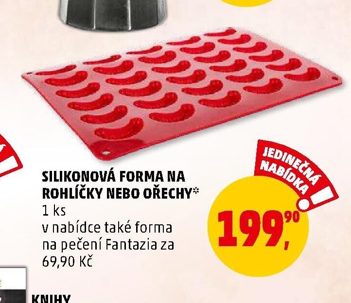 SILIKONOVÁ FORMA NA ROHLÍČKY NEBO OŘECHY