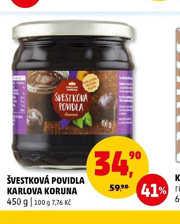 Švestková povidla Karlova Koruna