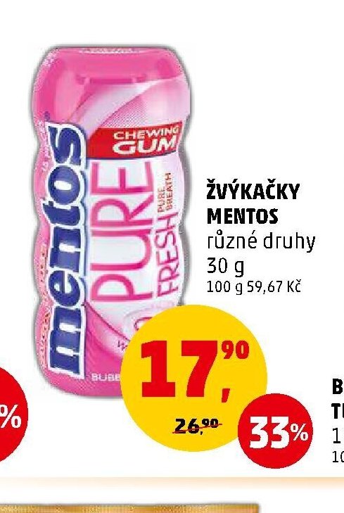 ŽVÝKAČKY MENTOS