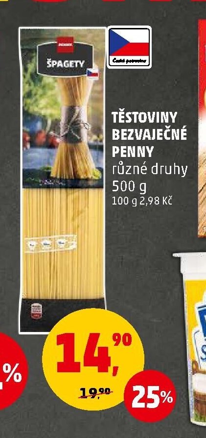 Těstoviny bezvaječné Penny různé druhy