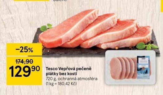 Tesco Vepřová pečeně plátky bez kosti