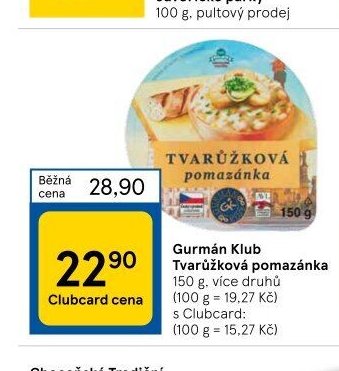 Gurmán Klub Tvarůžková pomazánka