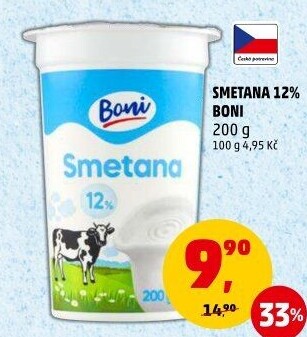 Smetana na vaření 12% Boni