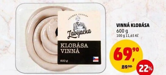 Vinná klobása Dobrá česká Zabijačka