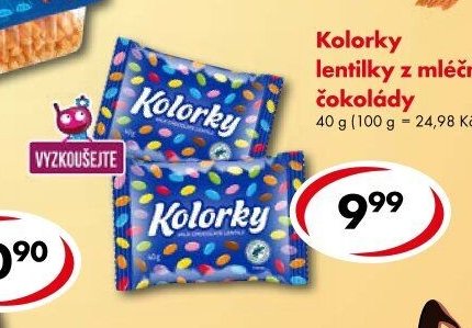 Kolorky lentilky z mléčné čokolády