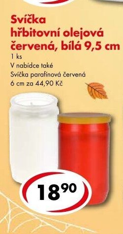 Svíčka hřbitovní olejová